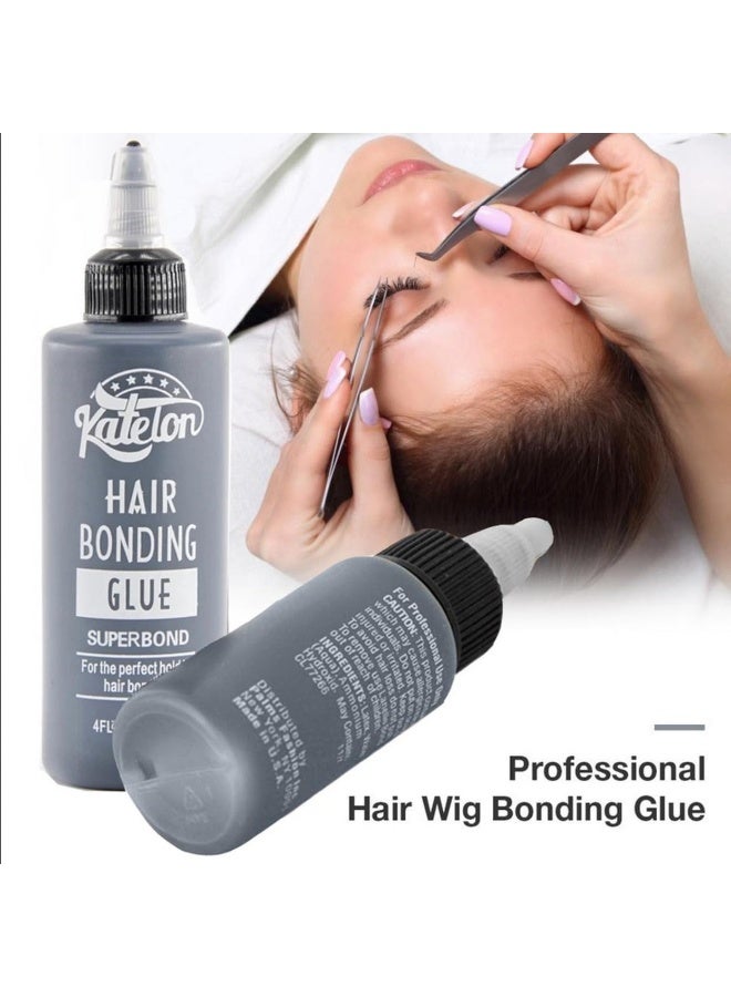 لانيل غراء سوبر بوند المضاد للفطريات لتطويل الشعر - لاصق مقاوم للماء يدوم طويلاً لتركيب الشعر المستعار بسرعة، وتثبيت الشعر المستعار، وتصفيف الشعر في الصالونات، تركيبة خفيفة الوزن وغير لزجة مع طرف دقيق، 1 أونصة - Image 4